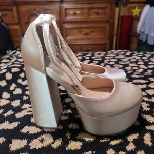 Chunky satin Heels